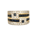 Bague 53 Bague bandeau or bicolore, saphirs, diamants 58 Facettes AB47