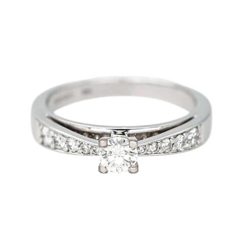 Bague 49 Bague Or blanc 58 Facettes 4607370RV