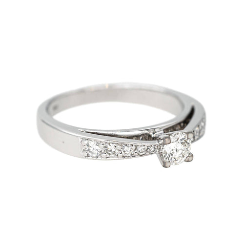 Bague 49 Bague Or blanc 58 Facettes 4607370RV