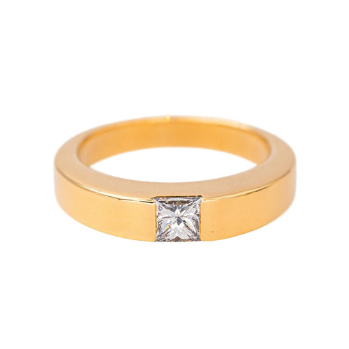 Bague 48 Bague solitaire en or jaune 18 carats avec diamant 58 Facettes 4608554CN
