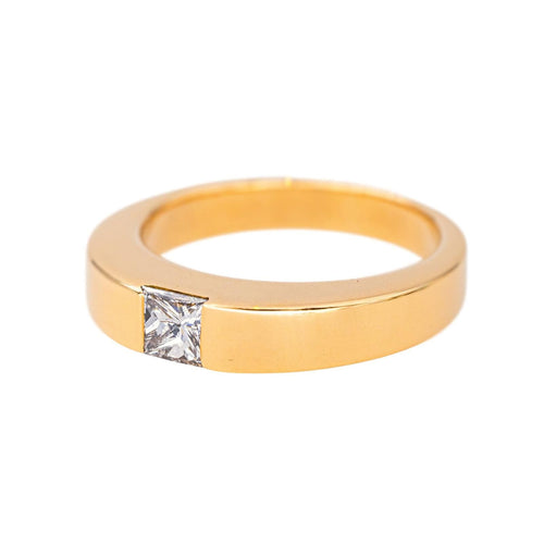 Bague 48 Bague solitaire en or jaune 18 carats avec diamant 58 Facettes 4608554CN