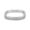 Bague 47 Bague demi-alliance en or blanc 18 carats et diamants 58 Facettes 4608578CN