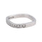 Bague 47 Bague demi-alliance en or blanc 18 carats et diamants 58 Facettes 4608578CN
