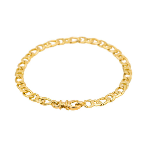 Bracelet Bracelet maille Figaro en or jaune 18 carats 58 Facettes 4615472CN