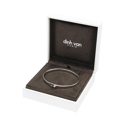 Bracelet Dinh Van Serrure - Bracelet jonc ouvrant en or blanc et diamant 58 Facettes 4625527RV