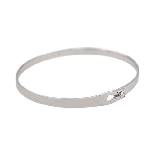 Bracelet Dinh Van Serrure - Bracelet jonc ouvrant en or blanc et diamant 58 Facettes 4625527RV