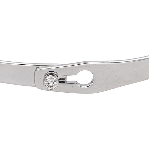 Bracelet Dinh Van Serrure - Bracelet jonc ouvrant en or blanc et diamant 58 Facettes 4625527RV