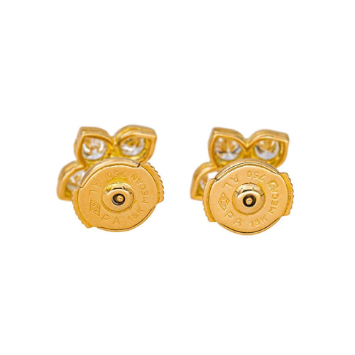 Boucles d'oreilles Cartier Hindu - Boucles d’oreilles puces en or jaune et diamants 58 Facettes 4648546RV