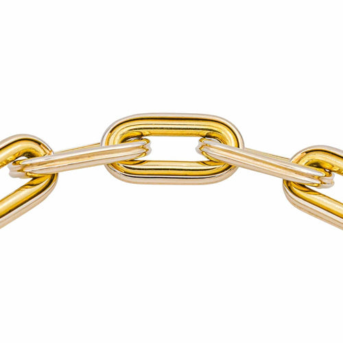 Bracelet Bracelet maille forçat jumelée en or jaune 18 carats 58 Facettes 4651187CN