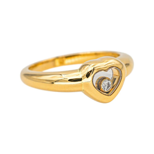 Bague 50 Chopard Happy Diamond - Bague en or jaune 18 carats et diamant 58 Facettes 4655018RV