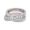 Bague 56.5 Bague pavée en or blanc 18 carats et diamants 58 Facettes 4672916RV