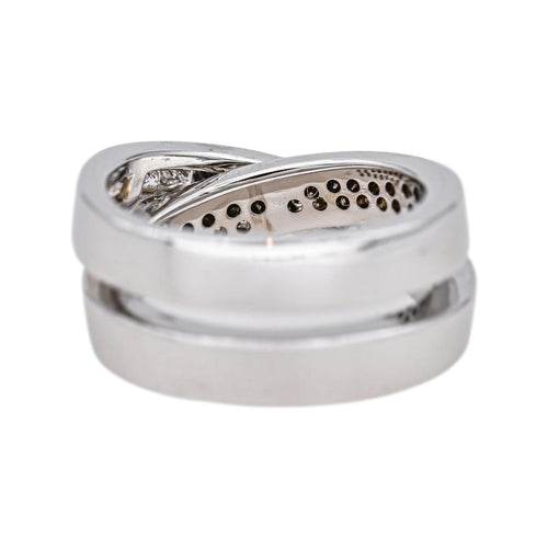 Bague 56.5 Bague pavée en or blanc 18 carats et diamants 58 Facettes 4672916RV