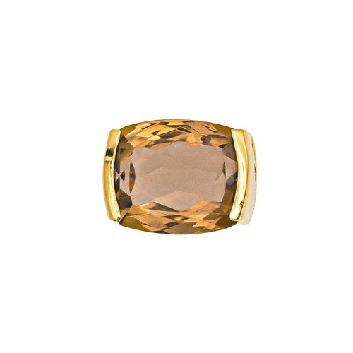 Pendentif Pendentif en or jaune 18 carats avec quartz fumé 58 Facettes 4673466RV