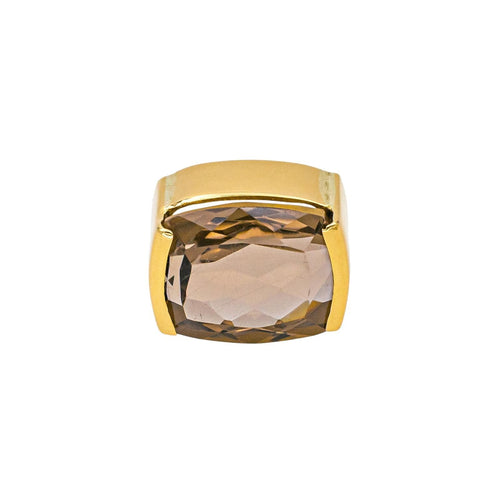 Pendentif Pendentif en or jaune 18 carats avec quartz fumé 58 Facettes 4673466RV