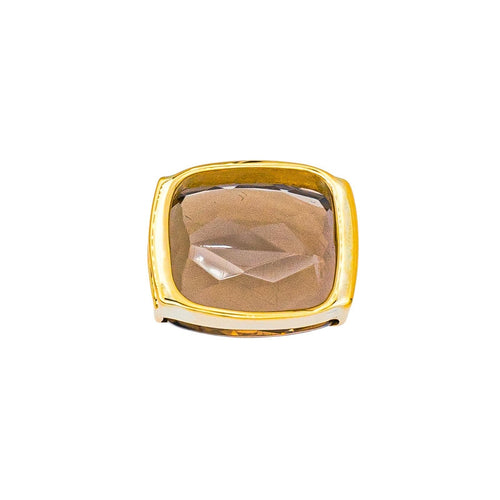 Pendentif Pendentif en or jaune 18 carats avec quartz fumé 58 Facettes 4673466RV