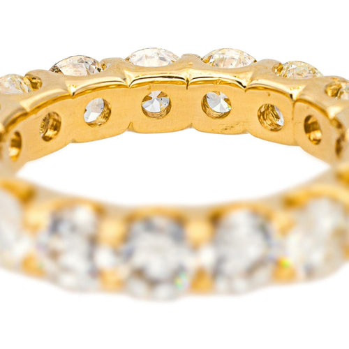 Bague 55.5 Bague alliance tour complet en or jaune 14 carats et diamants 58 Facettes 4678227RV