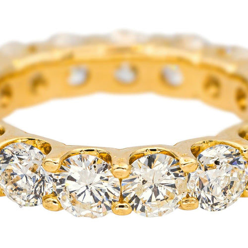 Bague 55.5 Bague alliance tour complet en or jaune 14 carats et diamants 58 Facettes 4678227RV