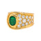 Bague 52 Bague Or jaune Emeraude, Diamant 58 Facettes 4688973CN