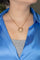 Collier Collier avec pendentif cercle en or jaune 18 carats et diamants 58 Facettes 4688974CN