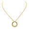 Collier Collier avec pendentif cercle en or jaune 18 carats et diamants 58 Facettes 4688974CN