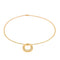 Collier Collier avec pendentif cercle en or jaune 18 carats et diamants 58 Facettes 4688974CN