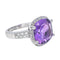 Bague 51 Poiray Filles Antik - Bague en or blanc avec améthyste et diamants 58 Facettes 4693193RV