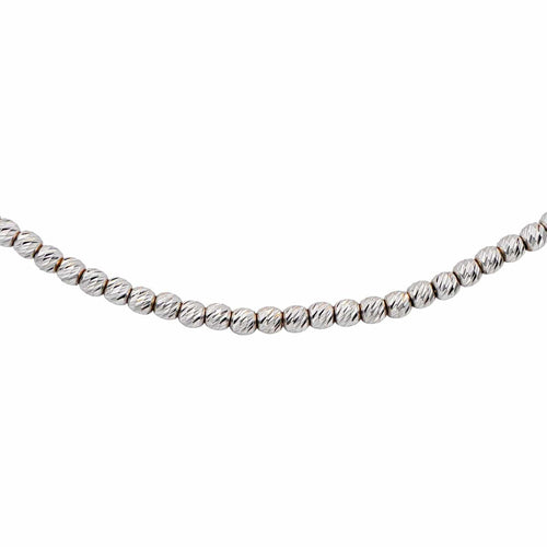 Collier Arthus Bertrand - Collier maille boule en or blanc 18 carats 58 Facettes 4704169CN