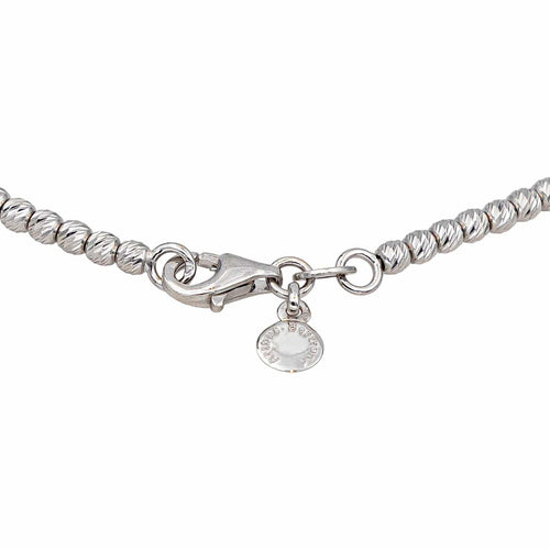 Collier Arthus Bertrand - Collier maille boule en or blanc 18 carats 58 Facettes 4704169CN