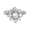 Bague 55 Bague marguerite sertie de diamants en or blanc et platine 58 Facettes 4712452CN