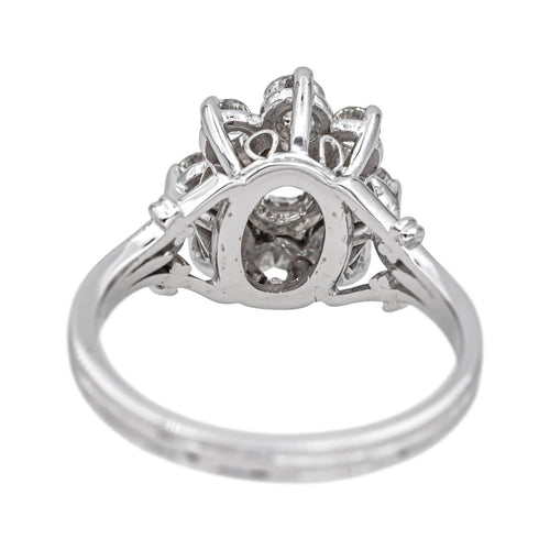 Bague 55 Bague marguerite sertie de diamants en or blanc et platine 58 Facettes 4712452CN