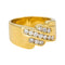 Bague 51 Bague en or jaune 18 carats sertie de diamants 58 Facettes 4712456CN