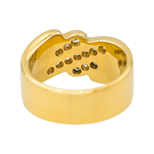 Bague 51 Bague en or jaune 18 carats sertie de diamants 58 Facettes 4712456CN
