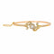 Bracelet Bracelet jonc en or rose 18 carats serti de diamants 58 Facettes 4712460CN