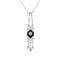 Collier Collier Art déco - Motifs géométriques en platine 950, onyx et diamants 58 Facettes 4712461CN