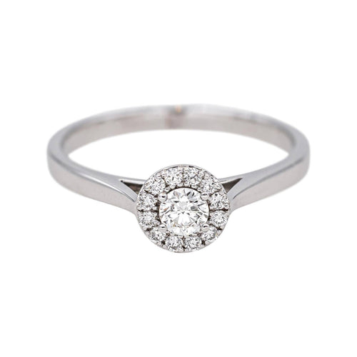 Bague 53 Bague pavée en or blanc 18 carats et diamants 58 Facettes 4723531CN