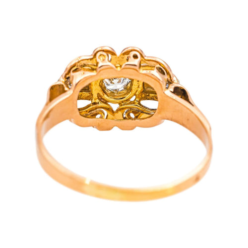 Bague 56 Bague en or rose et or blanc 18 carats sertie de diamants 58 Facettes 4724002CN