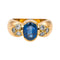 Bague 53 Bague en or jaune 18 carats sertie d’un saphir et de diamants 58 Facettes 4745022CN