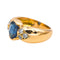 Bague 53 Bague en or jaune 18 carats sertie d’un saphir et de diamants 58 Facettes 4745022CN