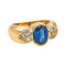 Bague 53 Bague en or jaune 18 carats sertie d’un saphir et de diamants 58 Facettes 4745022CN