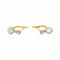 Boucles d'oreilles Boucles d’oreilles dormeuses en or jaune et platine avec diamants 58 Facettes 4745028CN