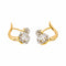 Boucles d'oreilles Boucles d’oreilles dormeuses en or jaune et platine avec diamants 58 Facettes 4745028CN