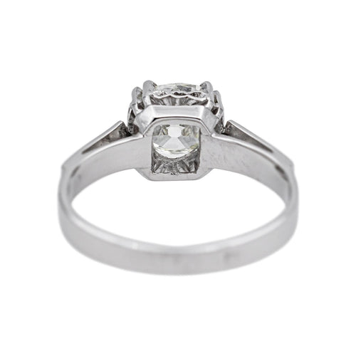 Bague 46 Bague solitaire en platine 950 sertie d’un diamant taille ancienne 58 Facettes 4745030CN
