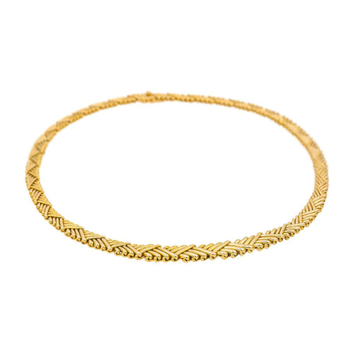 Collier Collier maille chevron en or jaune 18 carats 58 Facettes 4769469CN