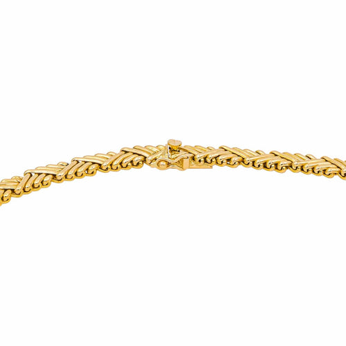 Collier Collier maille chevron en or jaune 18 carats 58 Facettes 4769469CN
