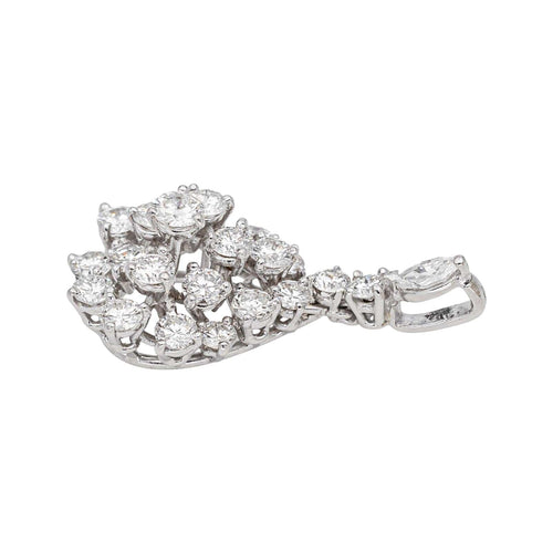 Pendentif Pendentif en or blanc 18 carats serti de diamants 58 Facettes 4776442CN