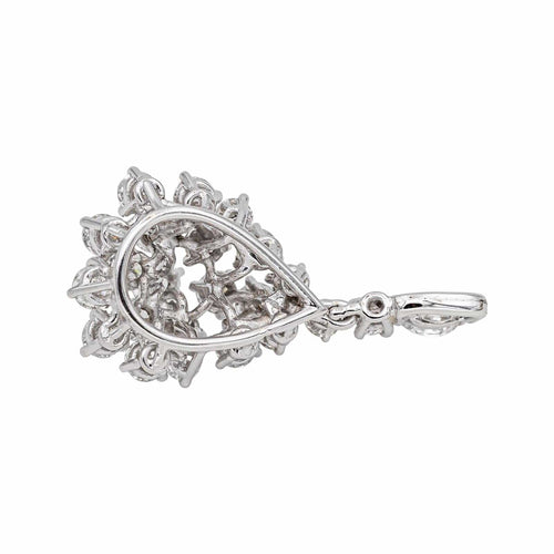 Pendentif Pendentif en or blanc 18 carats serti de diamants 58 Facettes 4776442CN