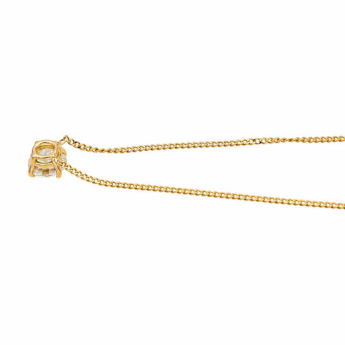 Collier Collier solitaire en or jaune 18 carats avec diamant taille brillant 58 Facettes 4791950CN