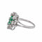 Bague 51 Bague Pompadour en or blanc 18 carats avec émeraude et diamants 58 Facettes 4792631CN