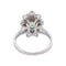 Bague 51 Bague Pompadour en or blanc 18 carats avec émeraude et diamants 58 Facettes 4792631CN