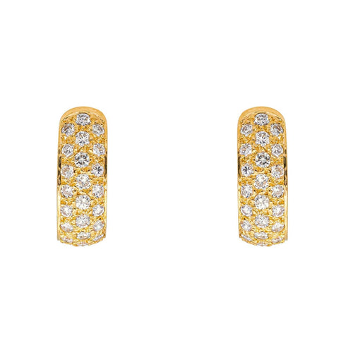 Boucles d'oreilles Boucles d’oreilles en or jaune 18 carats et diamants taille brillant 58 Facettes 4798567RV